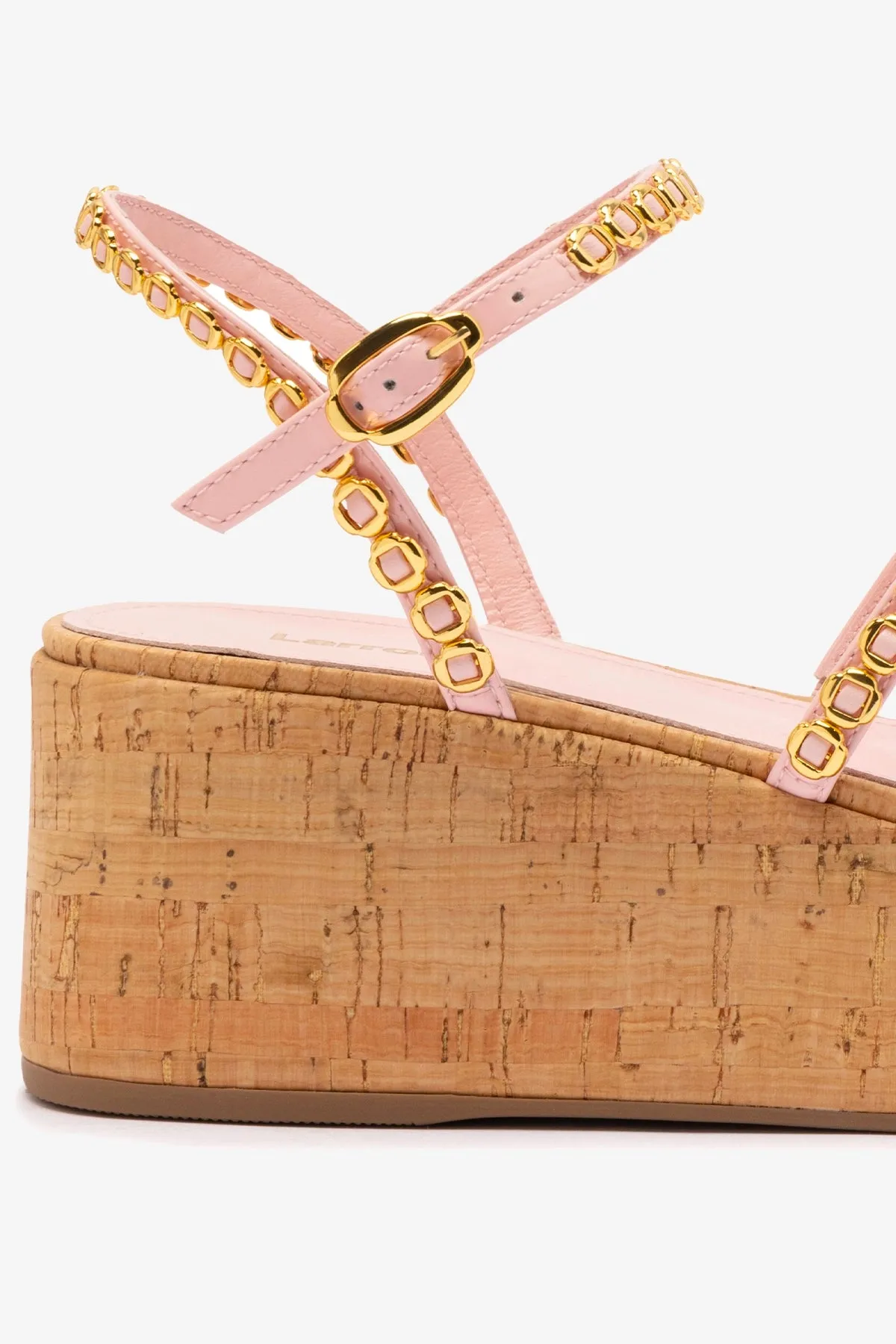 Gio Milanina Flatform In Tulip Patent Leather and Natural Cork sold by Larroude product image thumbnail 4