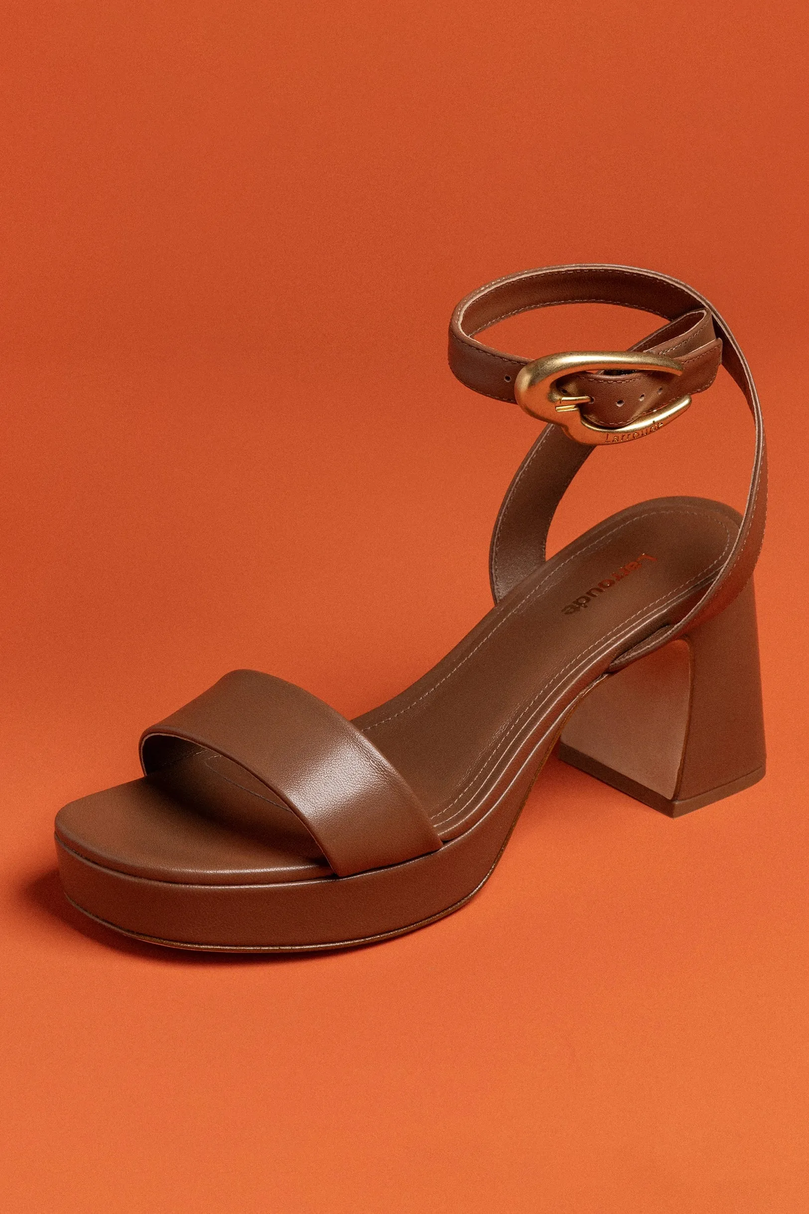 Dolly Verona Low Sandal In Caramel Leather sold by Larroude product image thumbnail 2