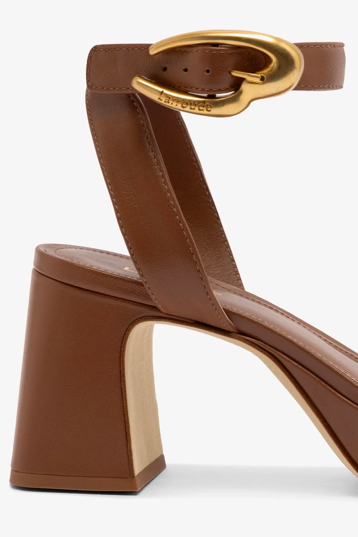 Dolly Verona Low Sandal In Caramel Leather sold by Larroude product image thumbnail 4