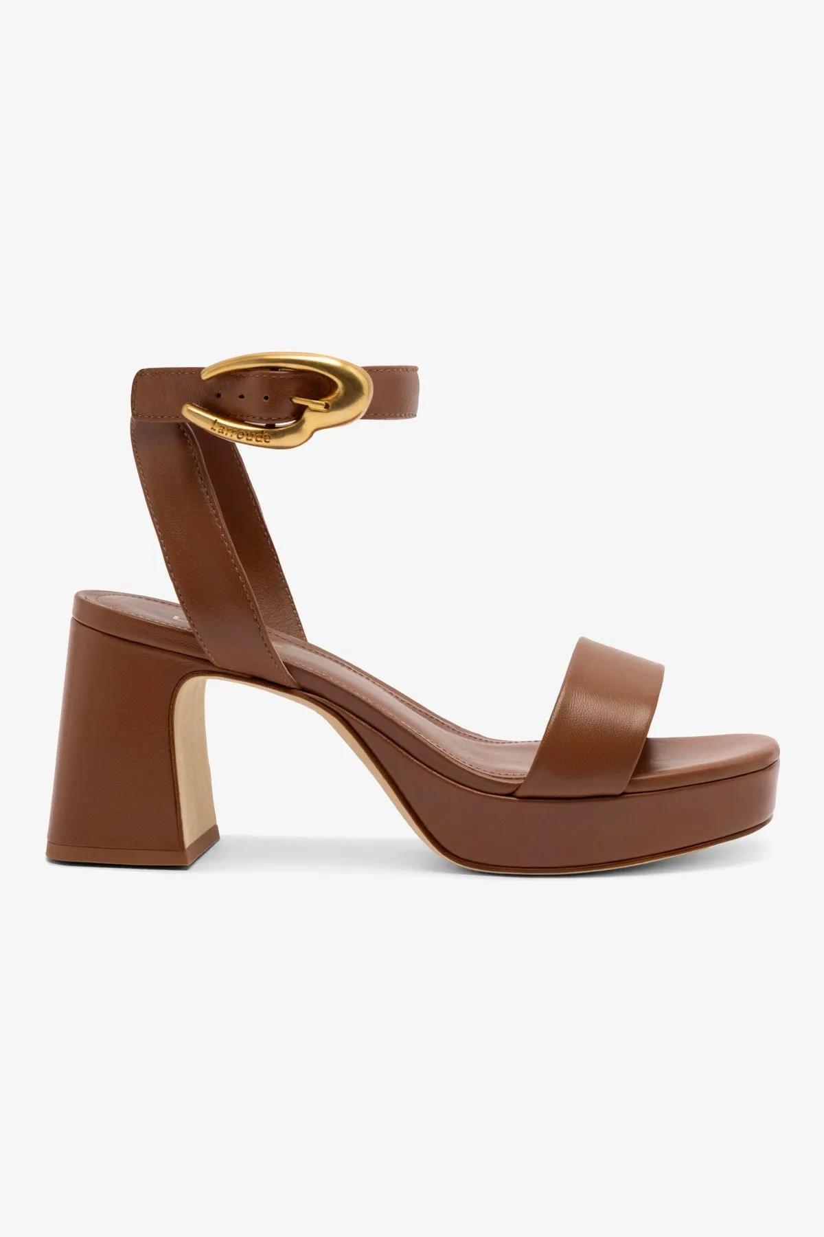 Dolly Verona Low Sandal In Caramel Leather sold by Larroude