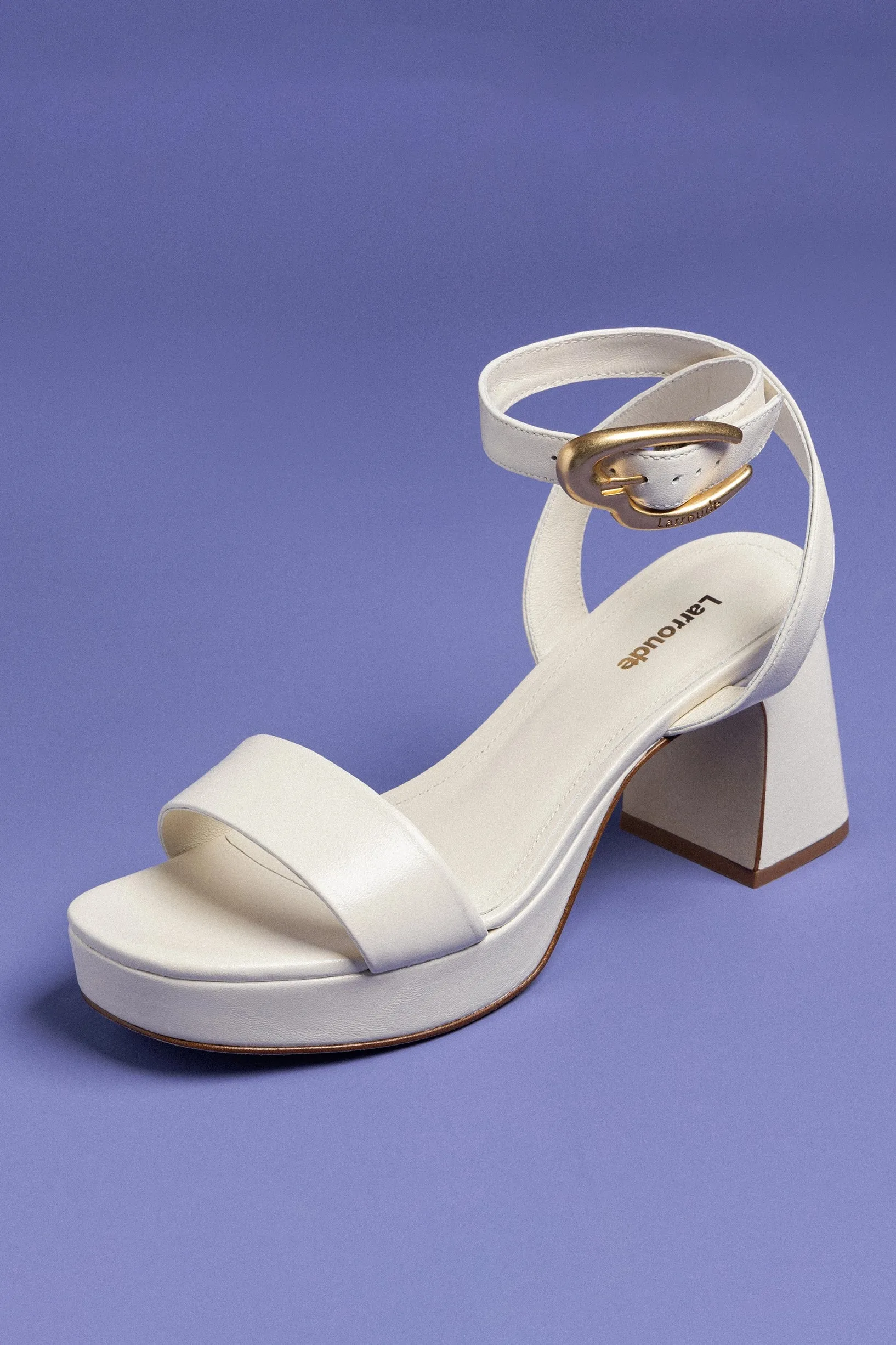 Dolly Verona Low Sandal In Ivory Leather sold by Larroude product image thumbnail 2