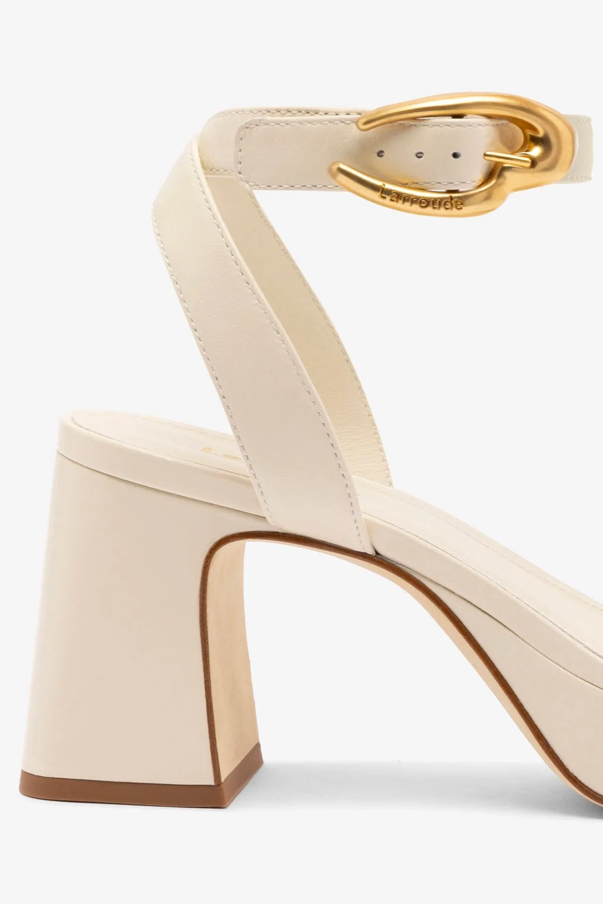 Dolly Verona Low Sandal In Ivory Leather sold by Larroude product image thumbnail 4
