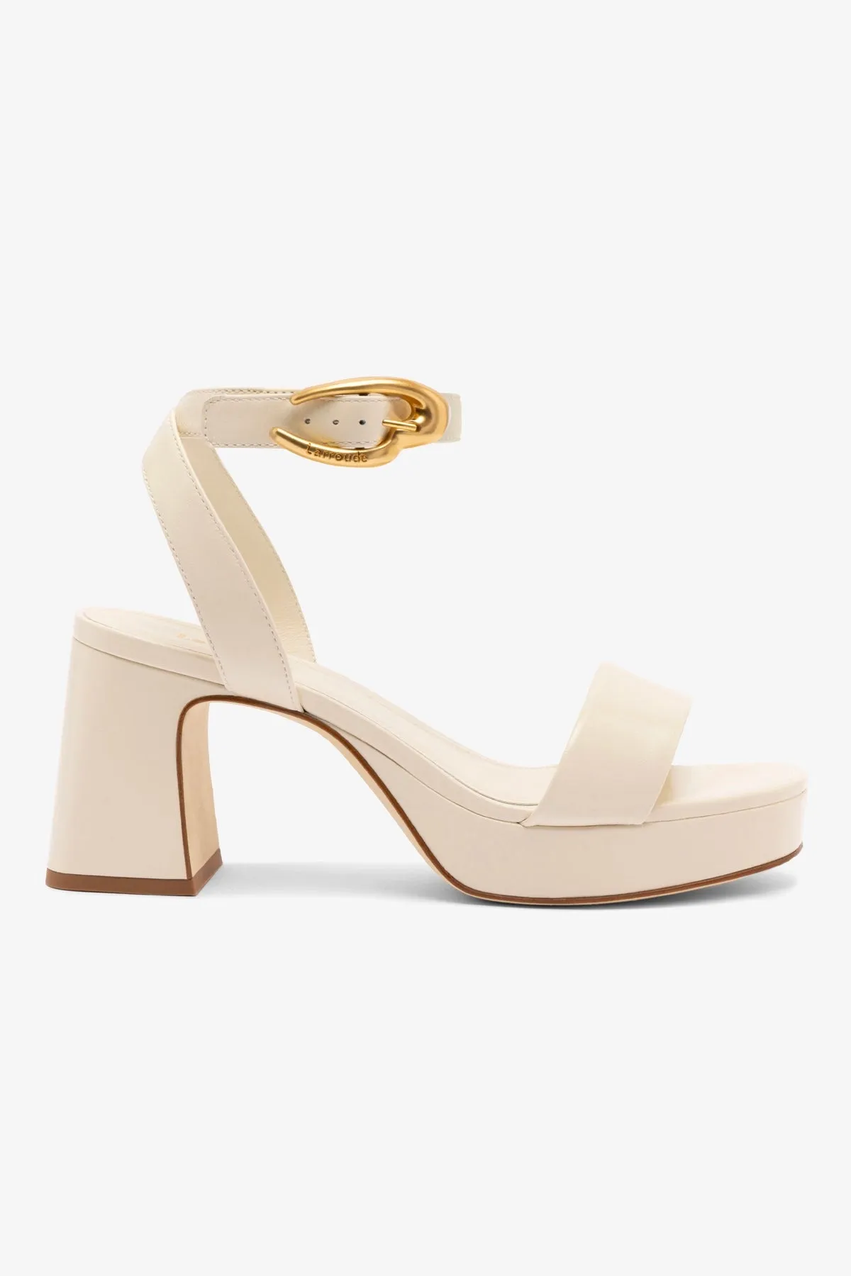 Dolly Verona Low Sandal In Ivory Leather sold by Larroude