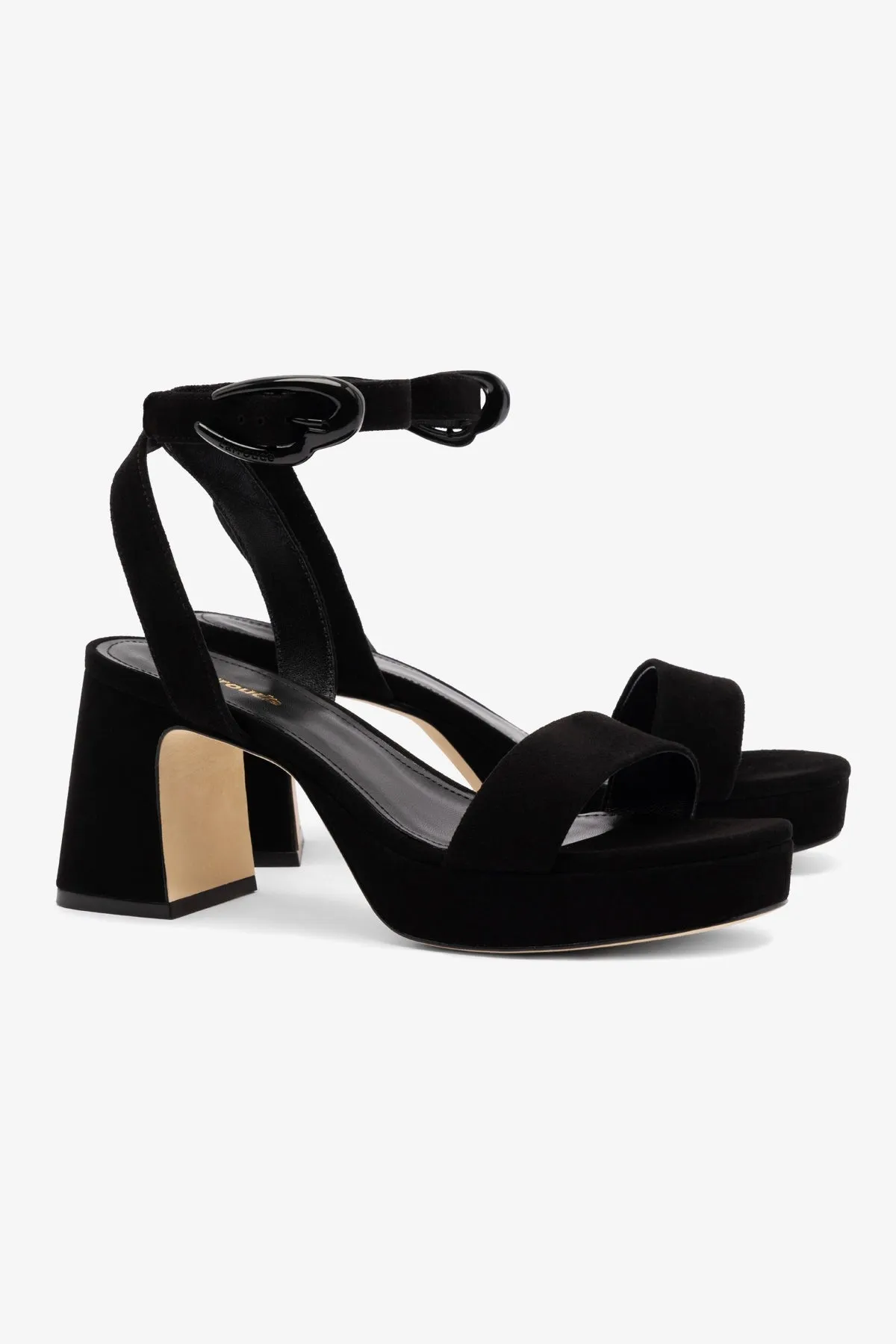 Dolly Verona Low Sandal In Black Suede sold by Larroude product image thumbnail 3