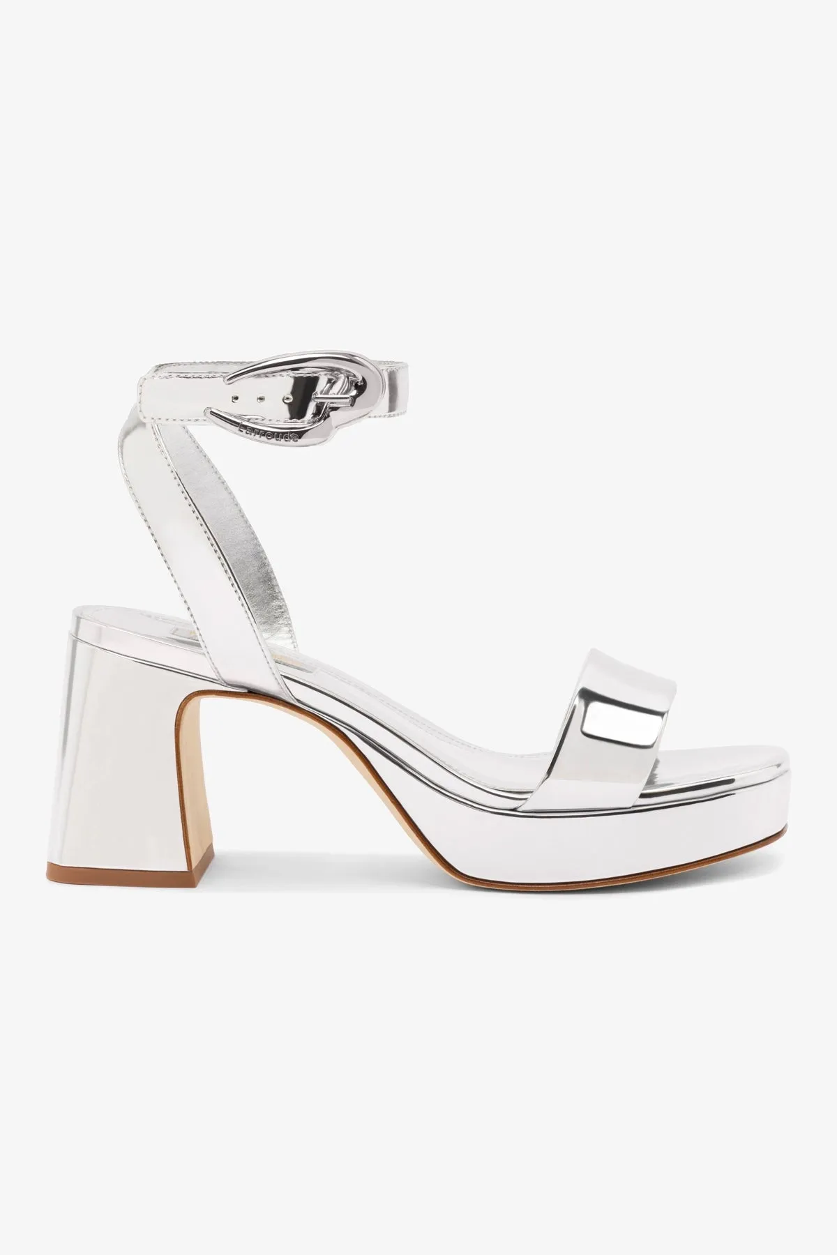 Dolly Verona Low Sandal In Silver Specchio sold by Larroude
