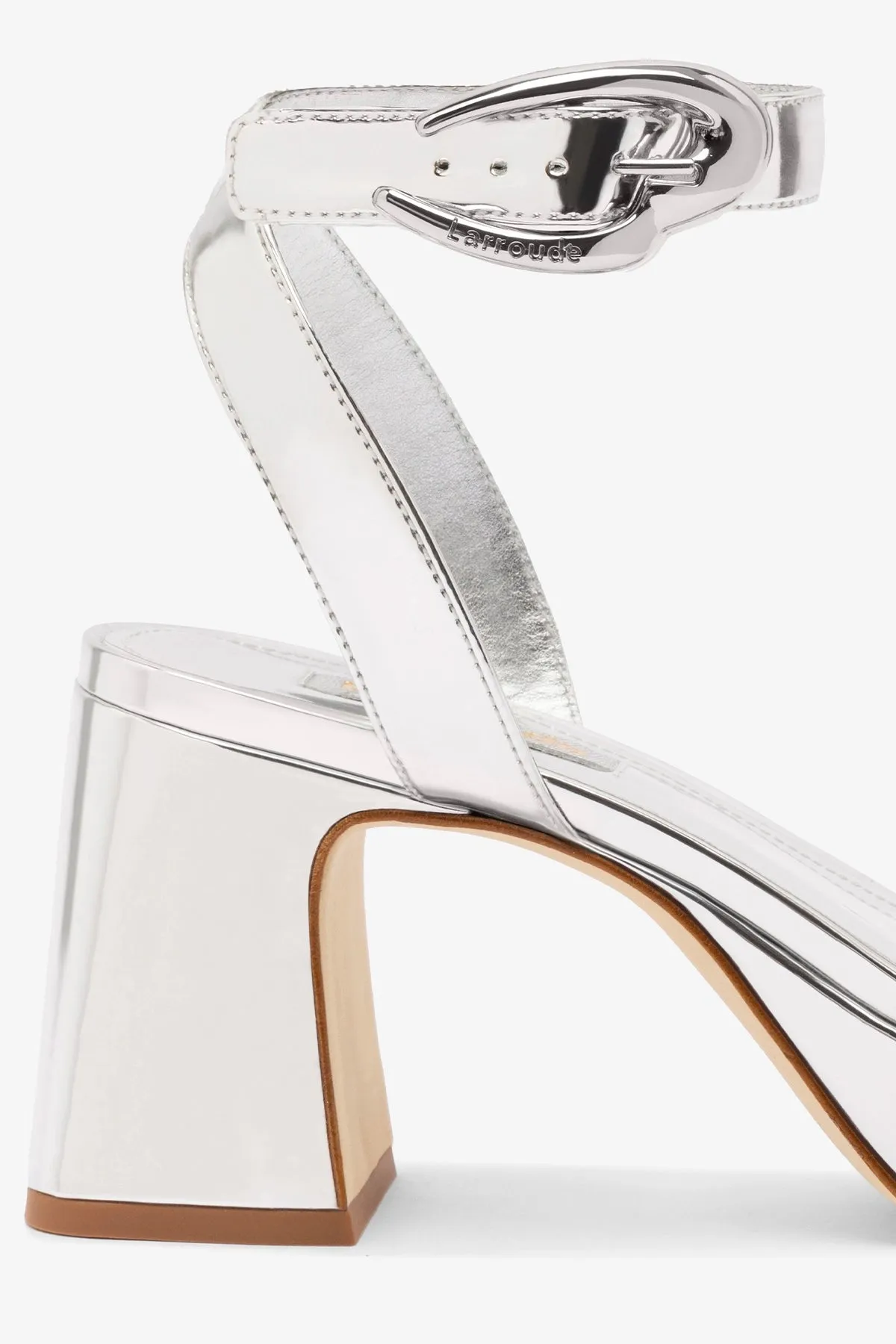 Dolly Verona Low Sandal In Silver Specchio sold by Larroude product image thumbnail 4