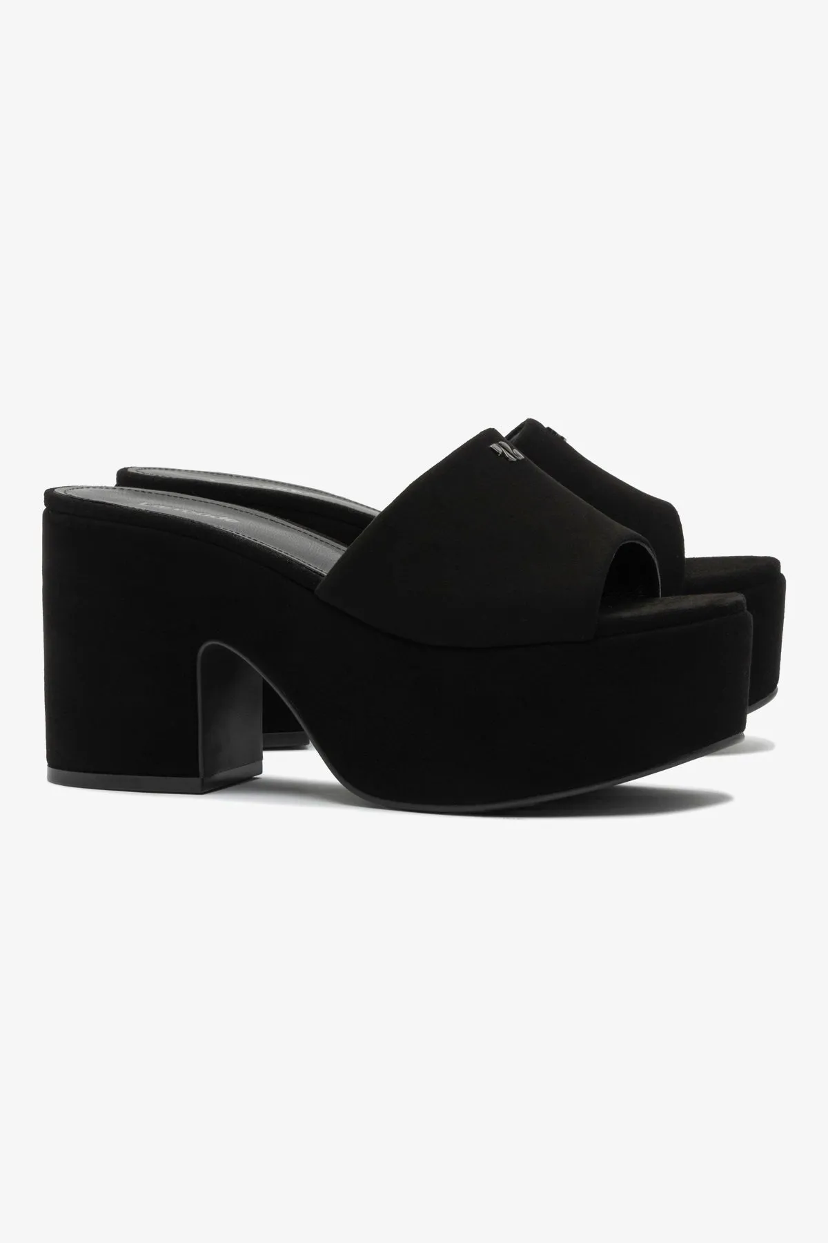 Miso Platform Mule In Black Suede sold by Larroude product image thumbnail 2