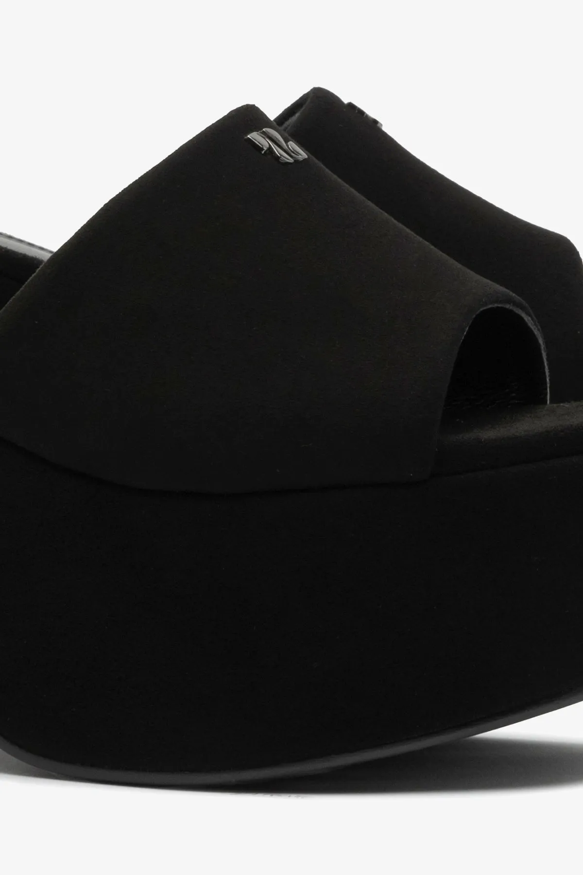 Miso Platform Mule In Black Suede sold by Larroude product image thumbnail 3