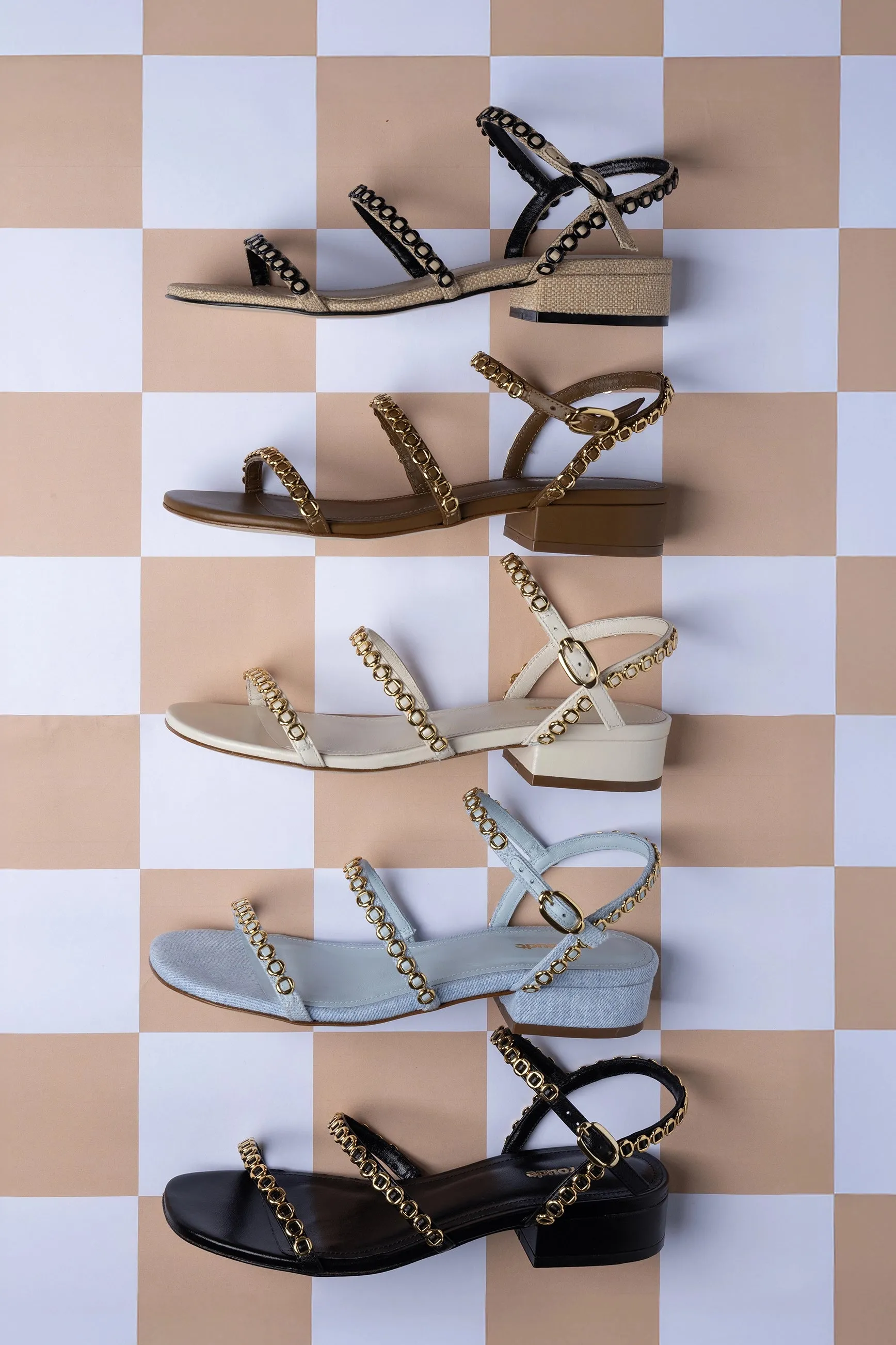 Milanina Flat Sandal In Beige Raffia sold by Larroude product image thumbnail 5