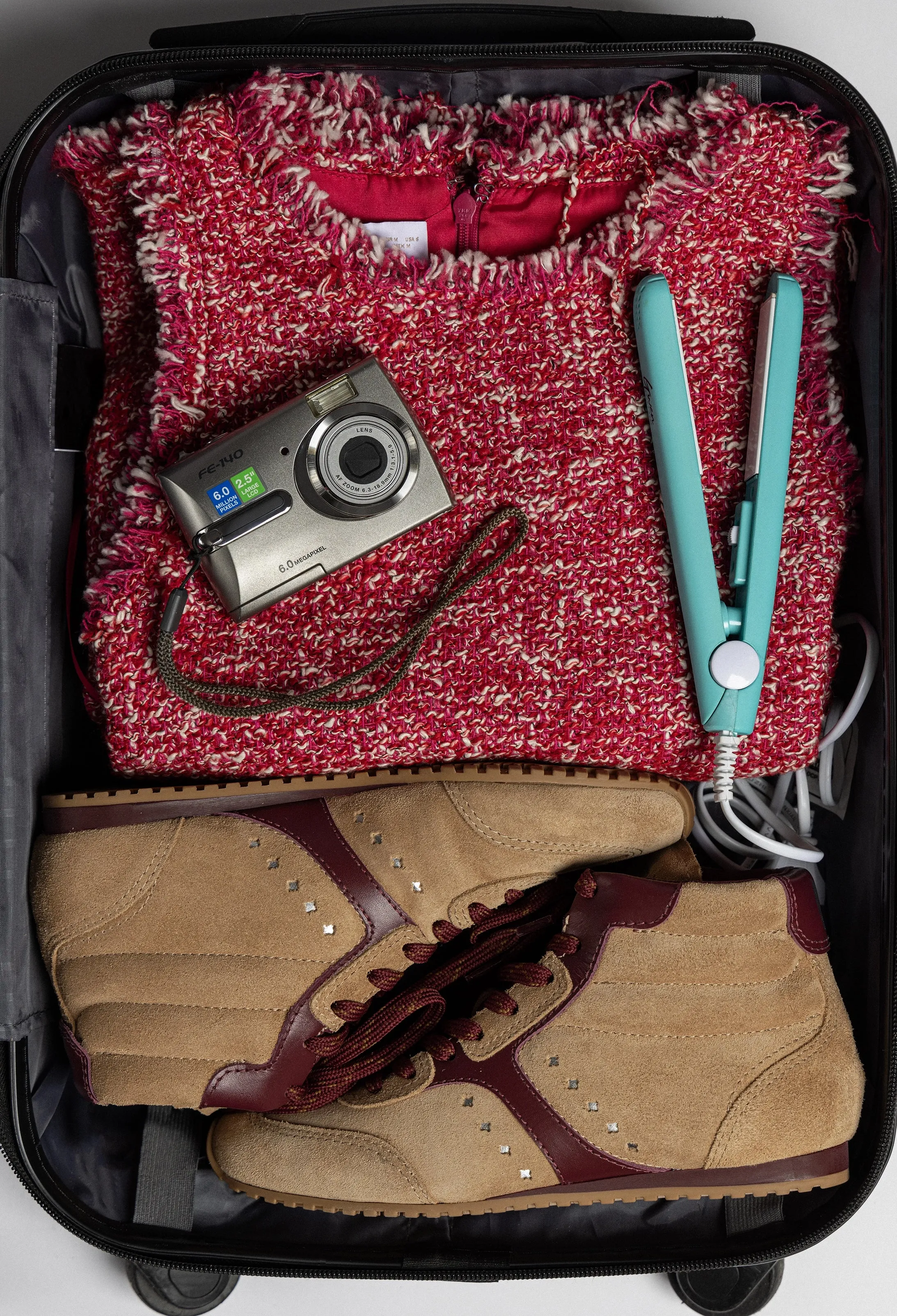 Stella Mid Sneaker In Peanut Suede and Burgundy Leather sold by Larroude product image thumbnail 2