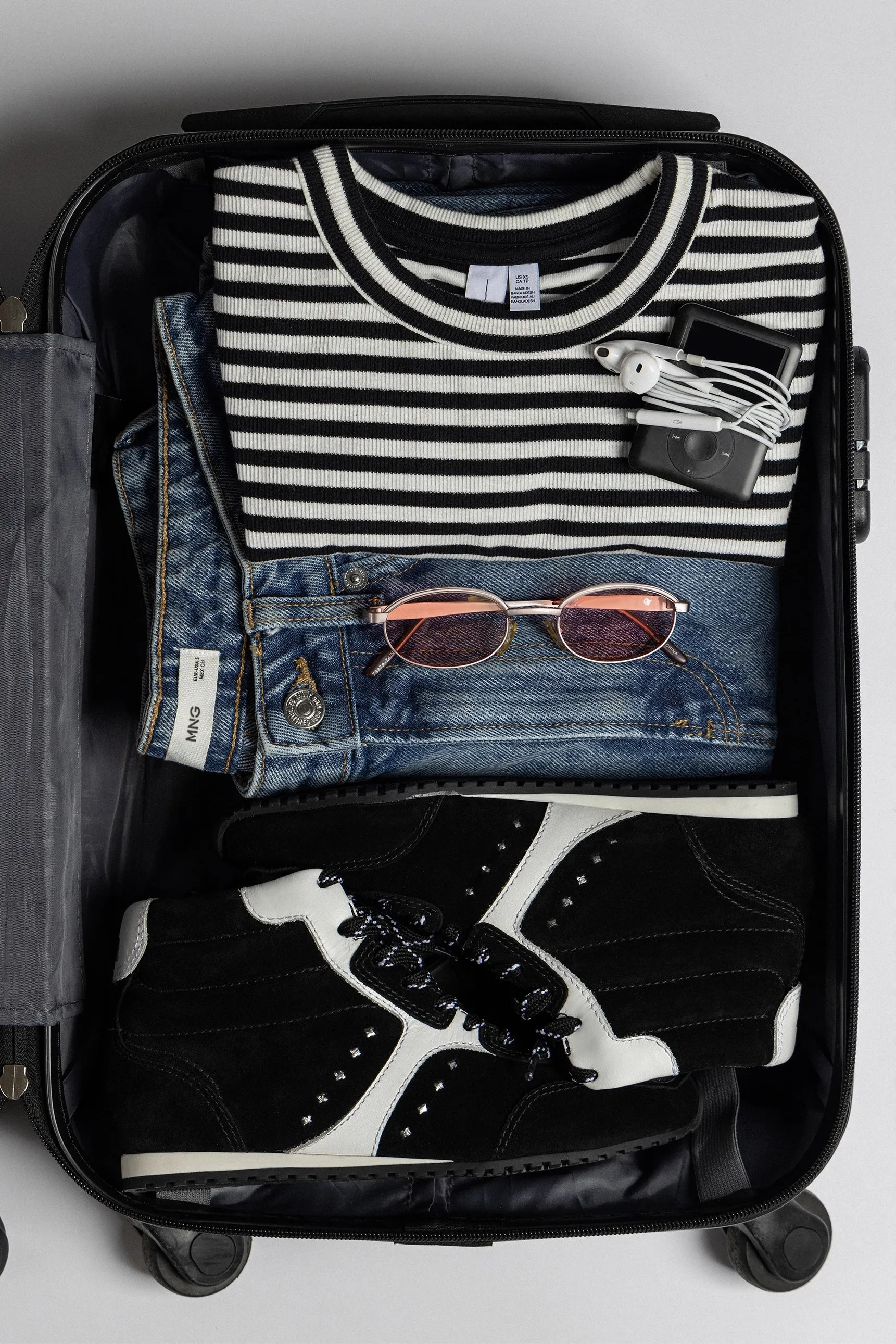 Stella Mid Sneaker In Black Suede and White Leather sold by Larroude product image thumbnail 2