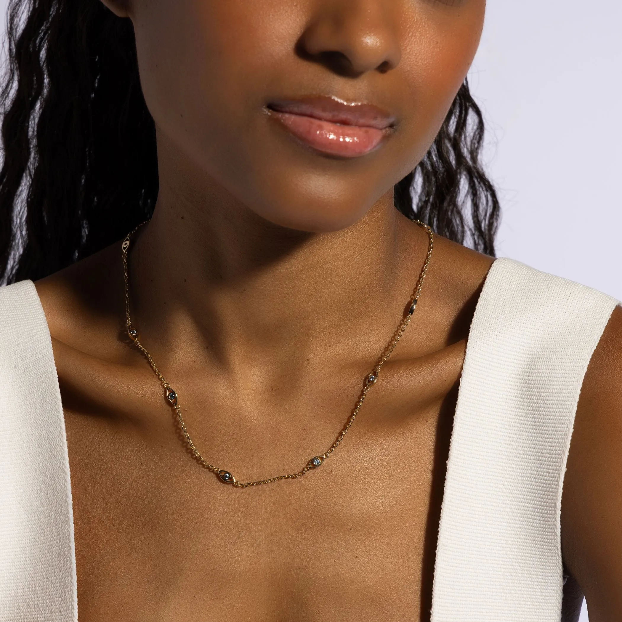 Jane Win: PROTECT Convertible Evil Eye Chain (Anklet, Bracelet, Necklace) sold by Larroude product image thumbnail 2