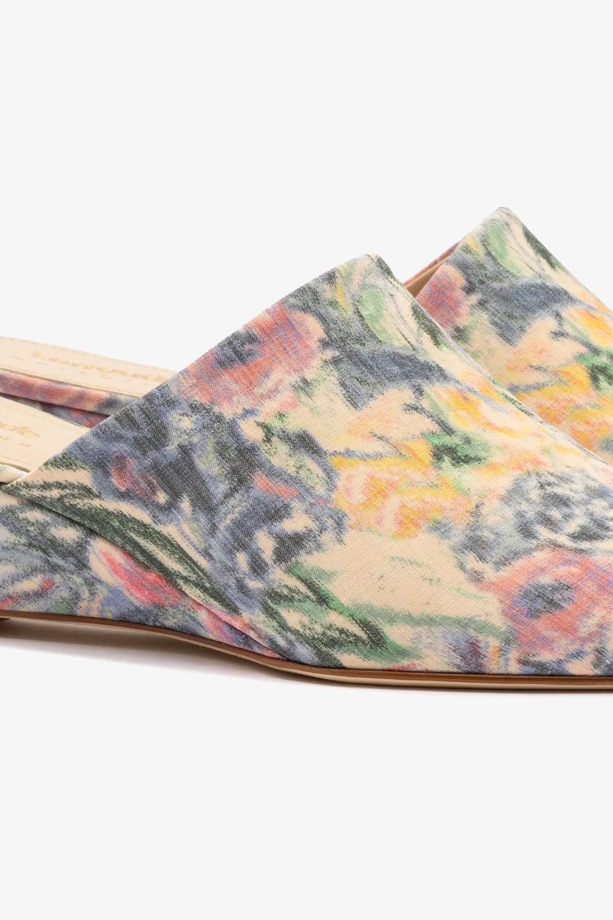Larroudé x Markarian Venice Wedge In Ash Blue Floral Demetra sold by Larroude product image thumbnail 4