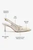 Larroudé x Markarian Ines Pump In Yvette Ivory Brocade sold by Larroude