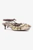 Amal Lace Up Pump In Neutral Printed Snake sold by Larroude