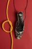 Amal Lace Up Pump In Neutral Printed Snake sold by Larroude