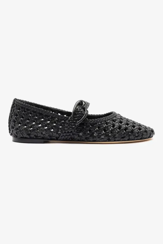 Verona New Macrame In Black Leather sold by Larroude
