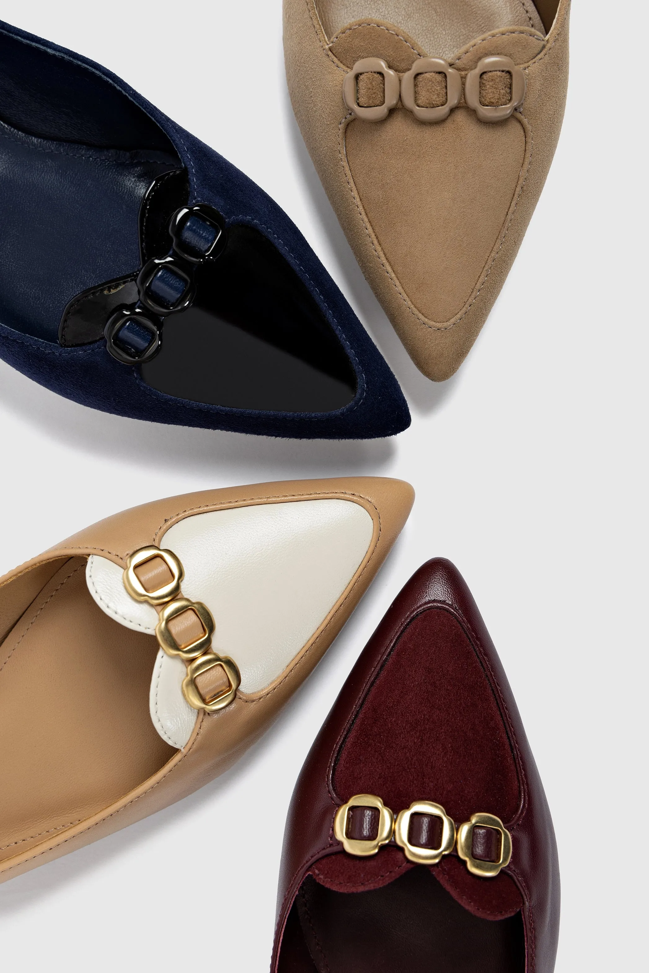 Audrey Flat In Burgundy Leather sold by Larroude product image thumbnail 2