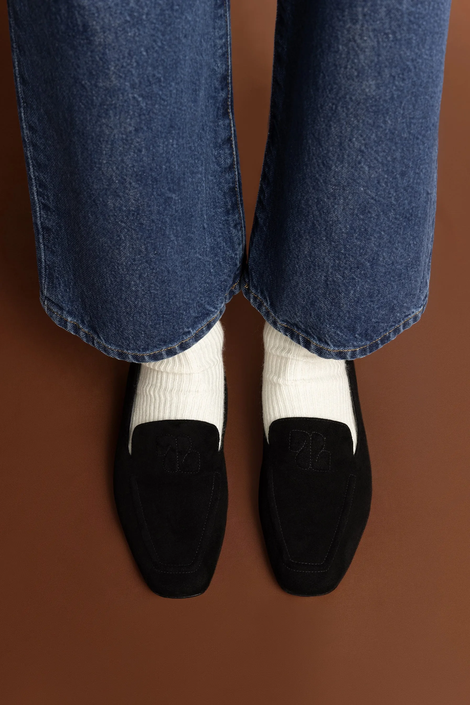 Penny Loafer In Black Suede sold by Larroude product image thumbnail 2