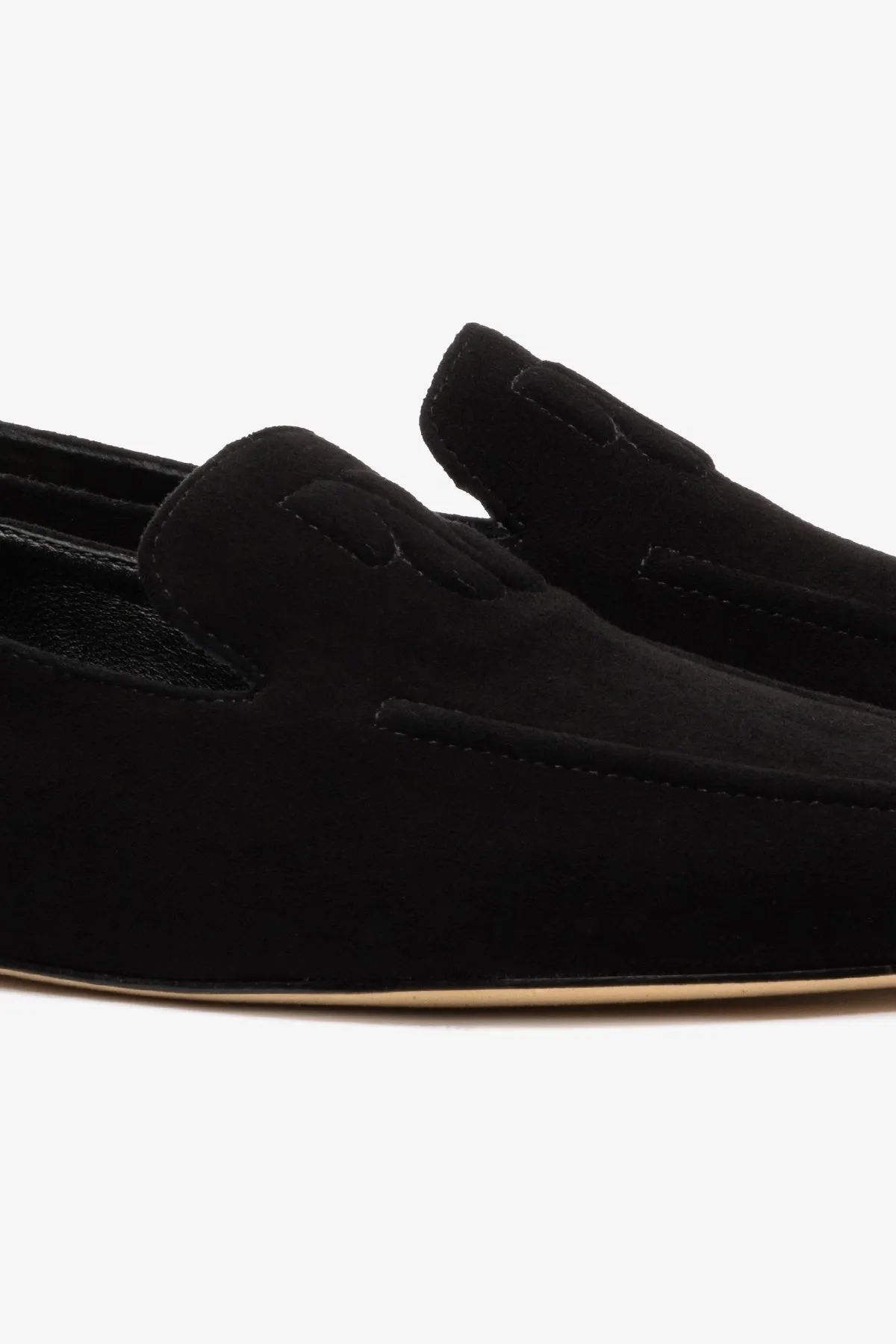 Penny Loafer In Black Suede sold by Larroude product image thumbnail 4