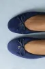 Pavlova Ballet Flat In Indigo Suede sold by Larroude