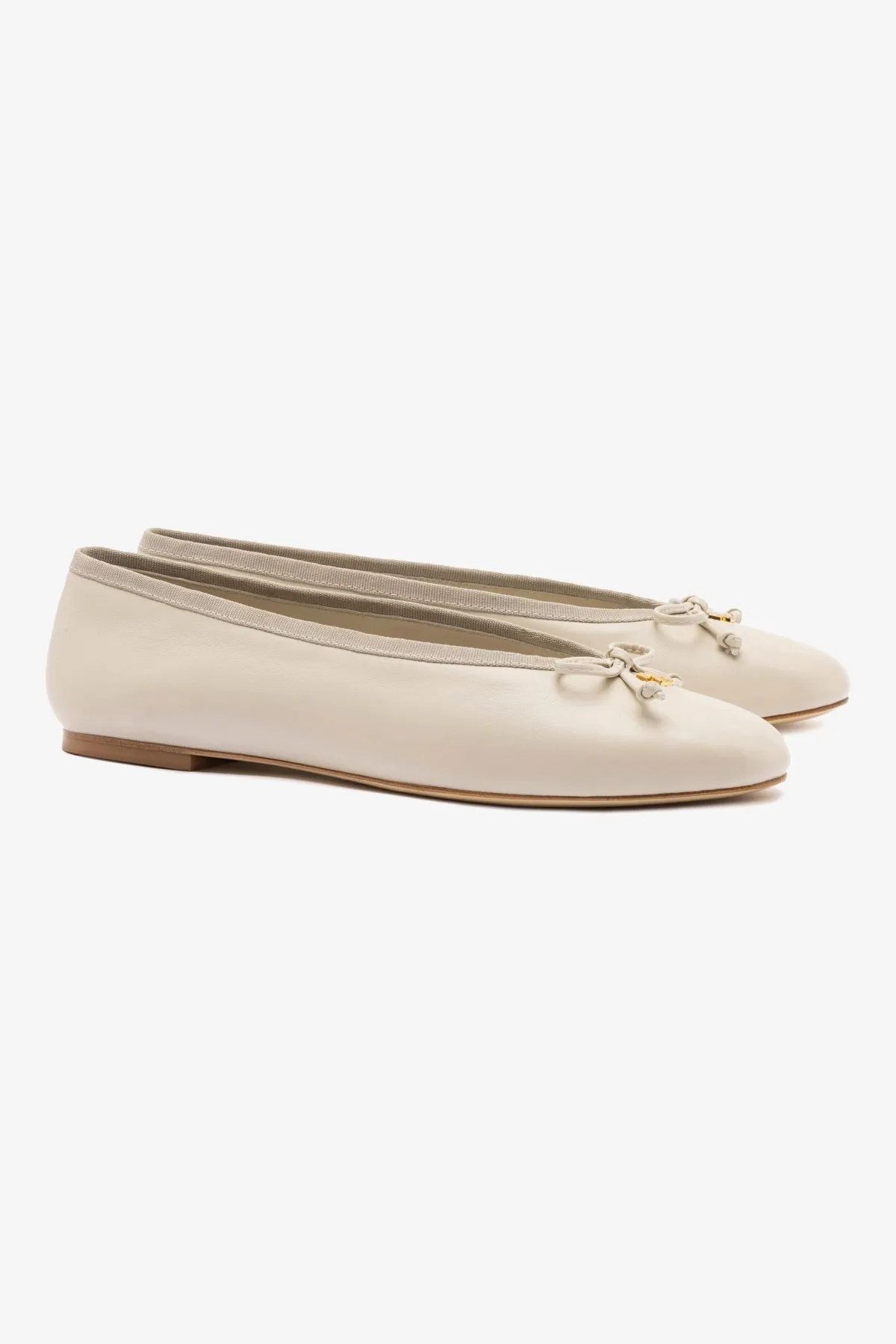 Pavlova Ballet Flat In Mushroom Grey Leather sold by Larroude product image thumbnail 3