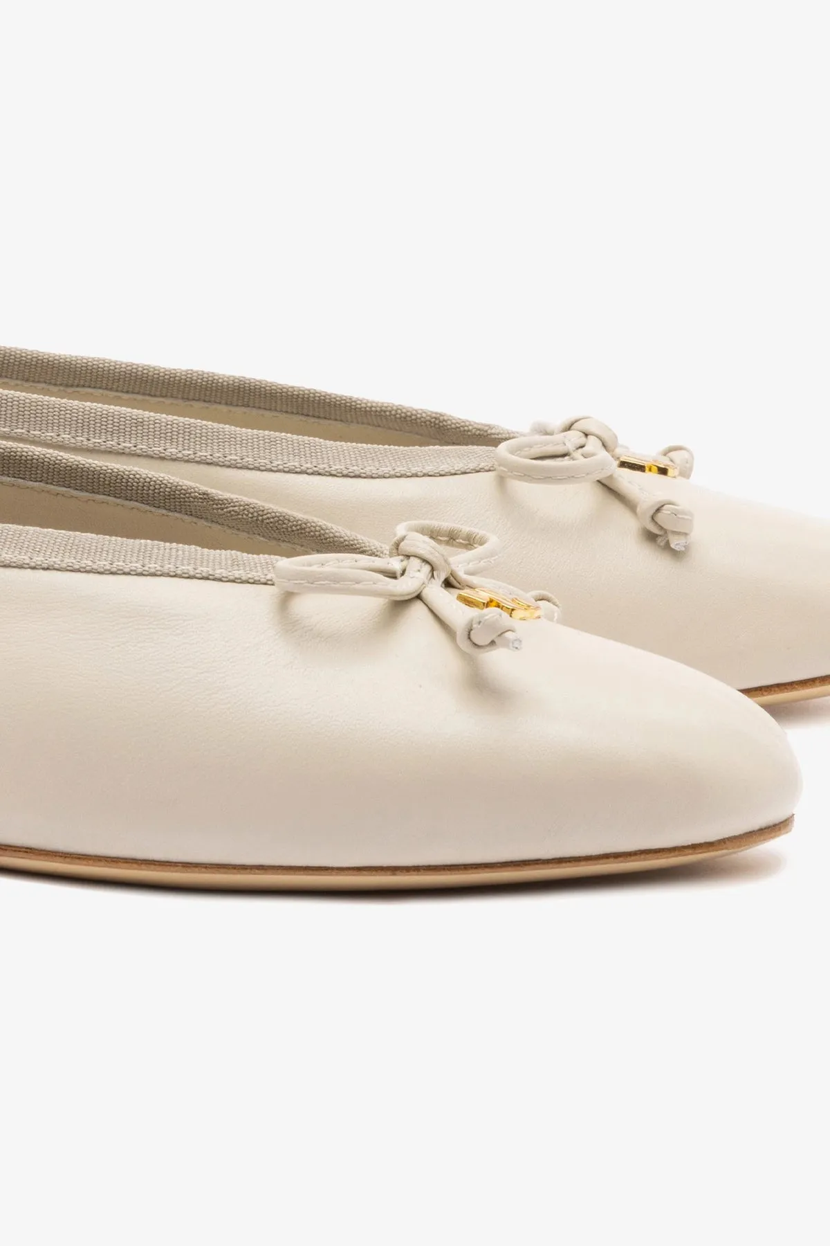 Pavlova Ballet Flat In Mushroom Grey Leather sold by Larroude product image thumbnail 4