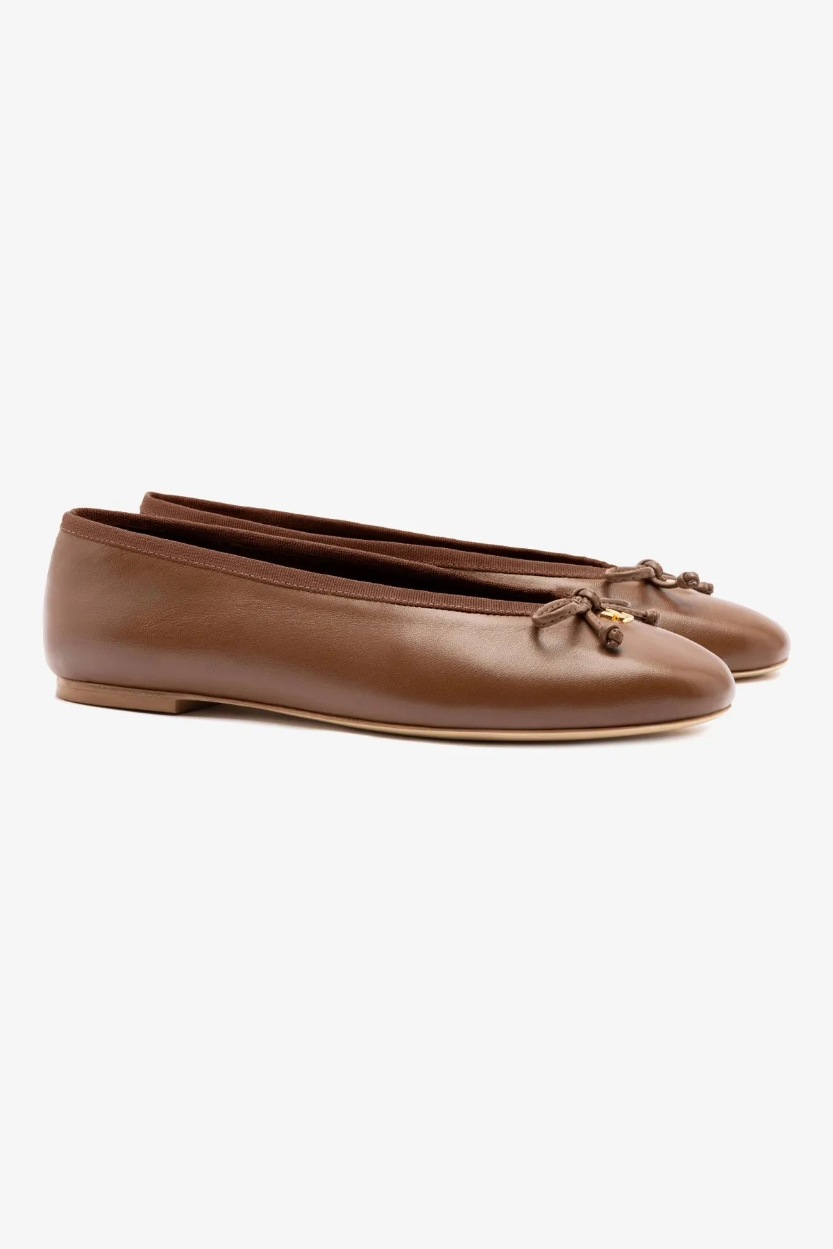 Pavlova Ballet Flat In Burnt Umber Leather sold by Larroude product image thumbnail 3