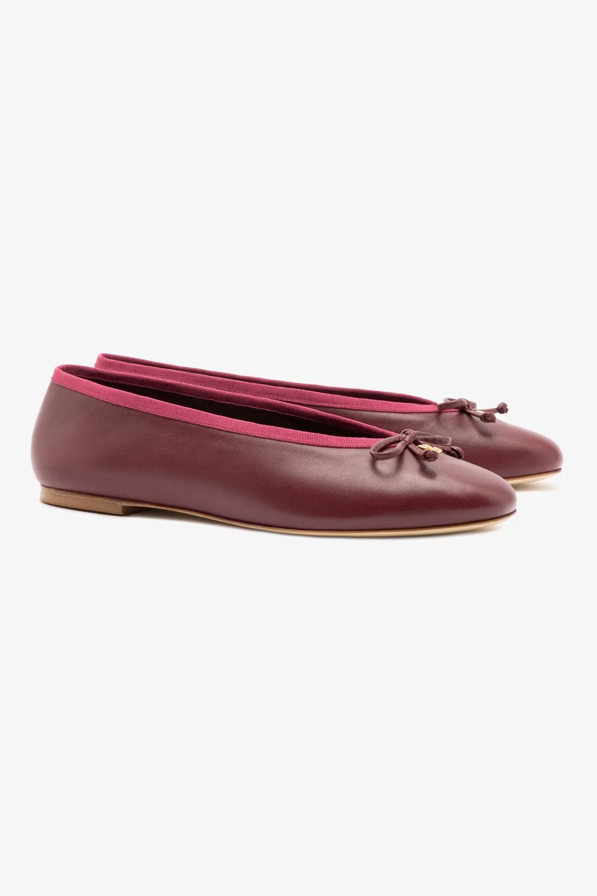 Pavlova Ballet Flat In Burgundy Leather sold by Larroude product image thumbnail 3