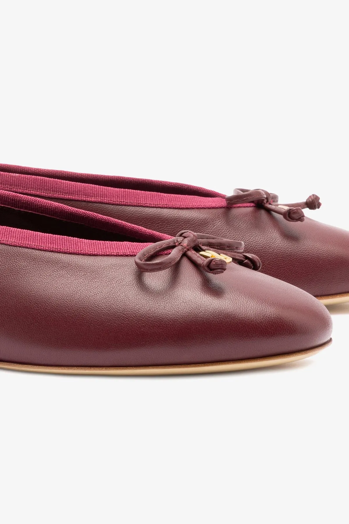 Pavlova Ballet Flat In Burgundy Leather sold by Larroude product image thumbnail 4