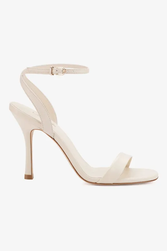 Nyx Sandal In Ivory Leather sold by Larroude