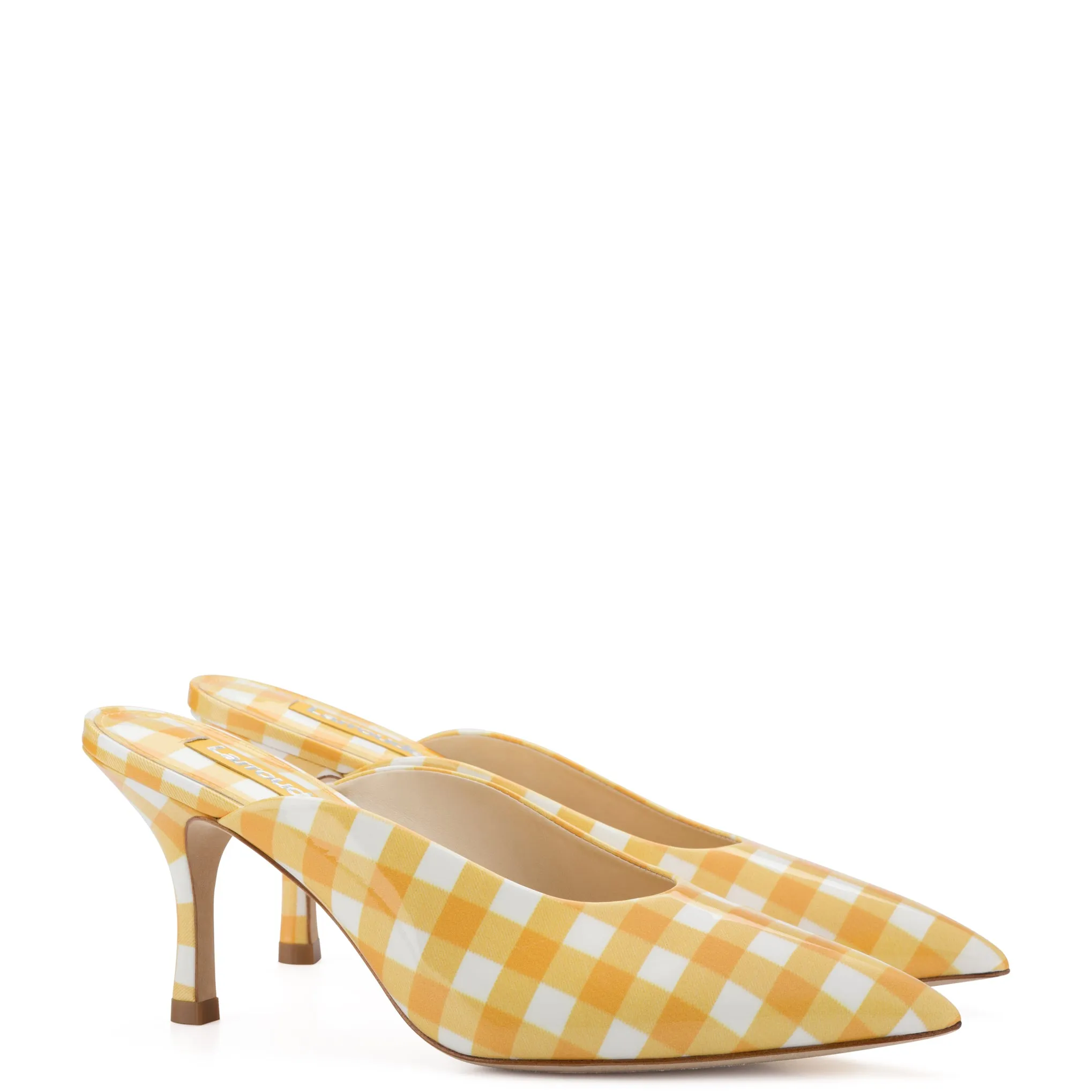 Lady Pump In Sun Plaid Patent Leather sold by Larroude product image thumbnail 2