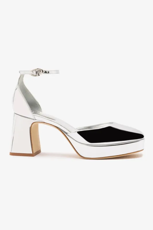 Ari Verona Low Pump In Silver Specchio sold by Larroude
