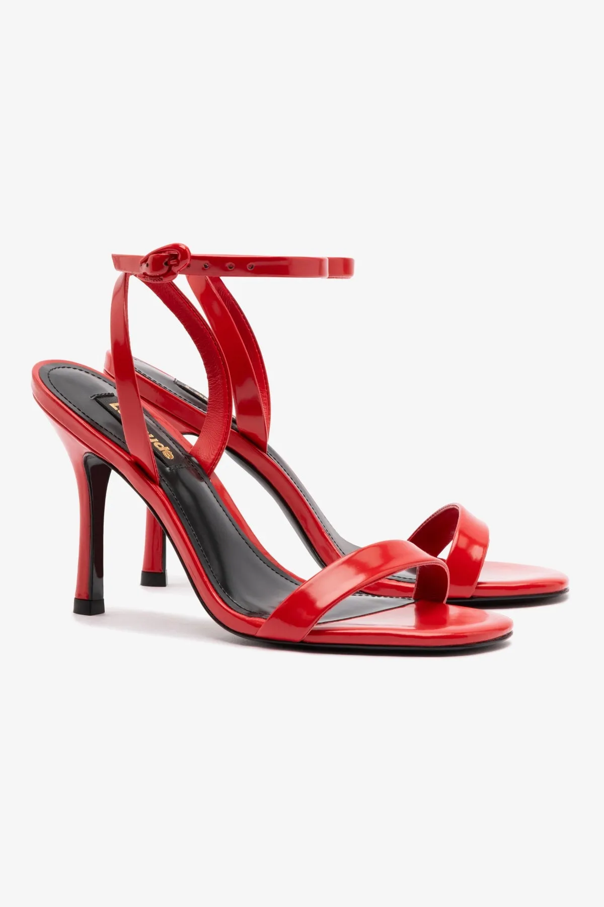 Veronina Sandal In Scarlet Patent Leather sold by Larroude product image thumbnail 3