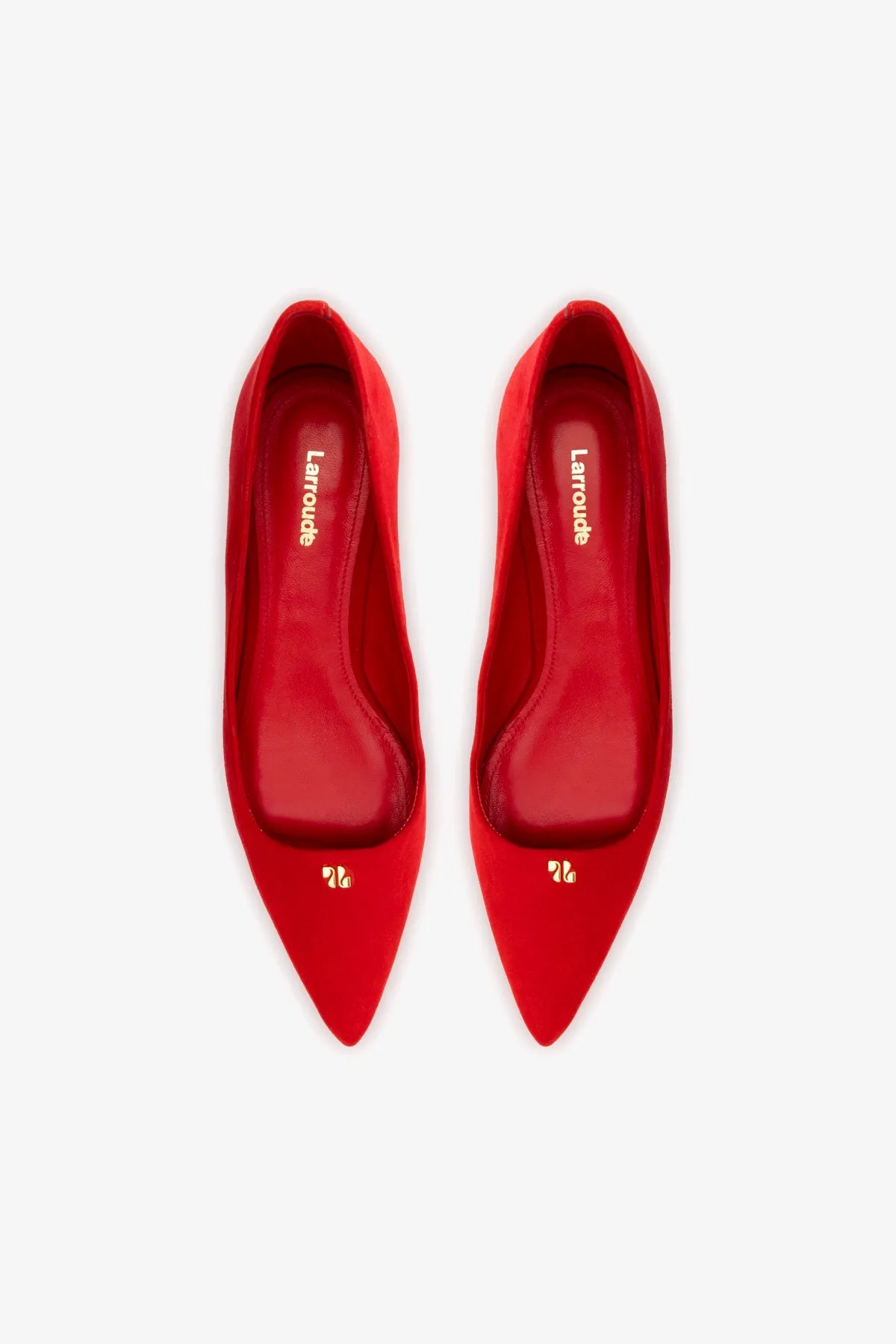 Ruth Pump In Scarlet Suede sold by Larroude product image thumbnail 3