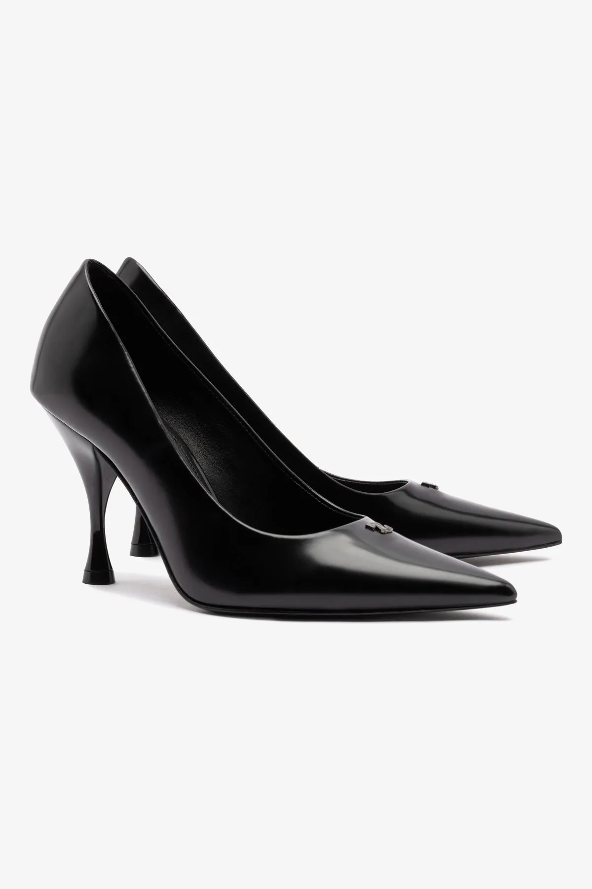 Stone Pump In Black Box Leather sold by Larroude product image thumbnail 3