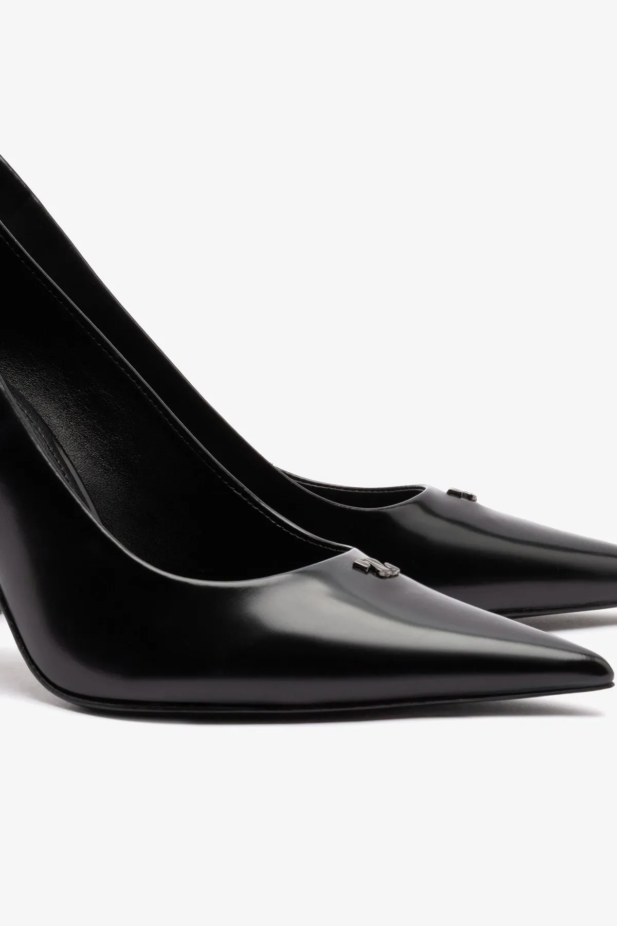 Stone Pump In Black Box Leather sold by Larroude product image thumbnail 4