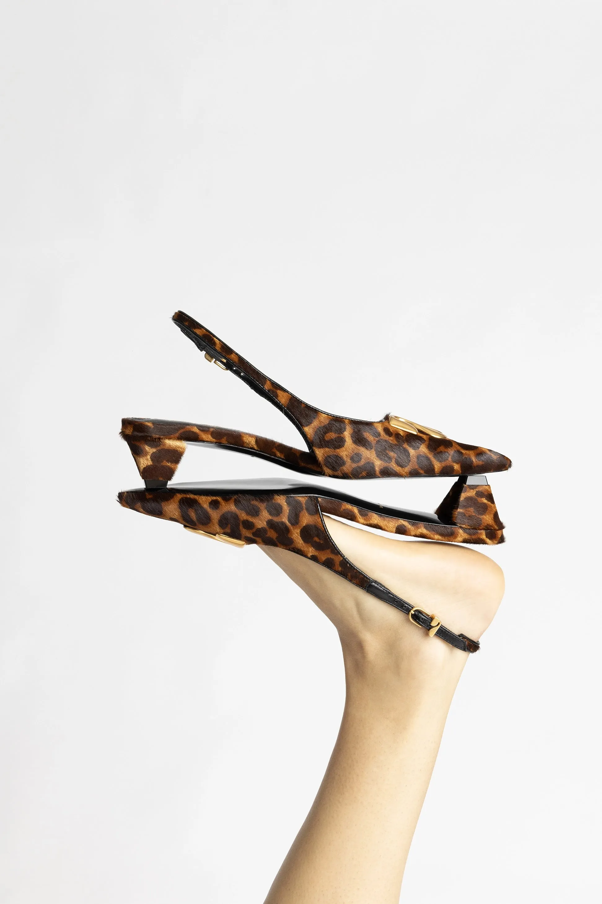 Kaitlan LL Low Pump In Leopard Print Calf Hair sold by Larroude product image thumbnail 2