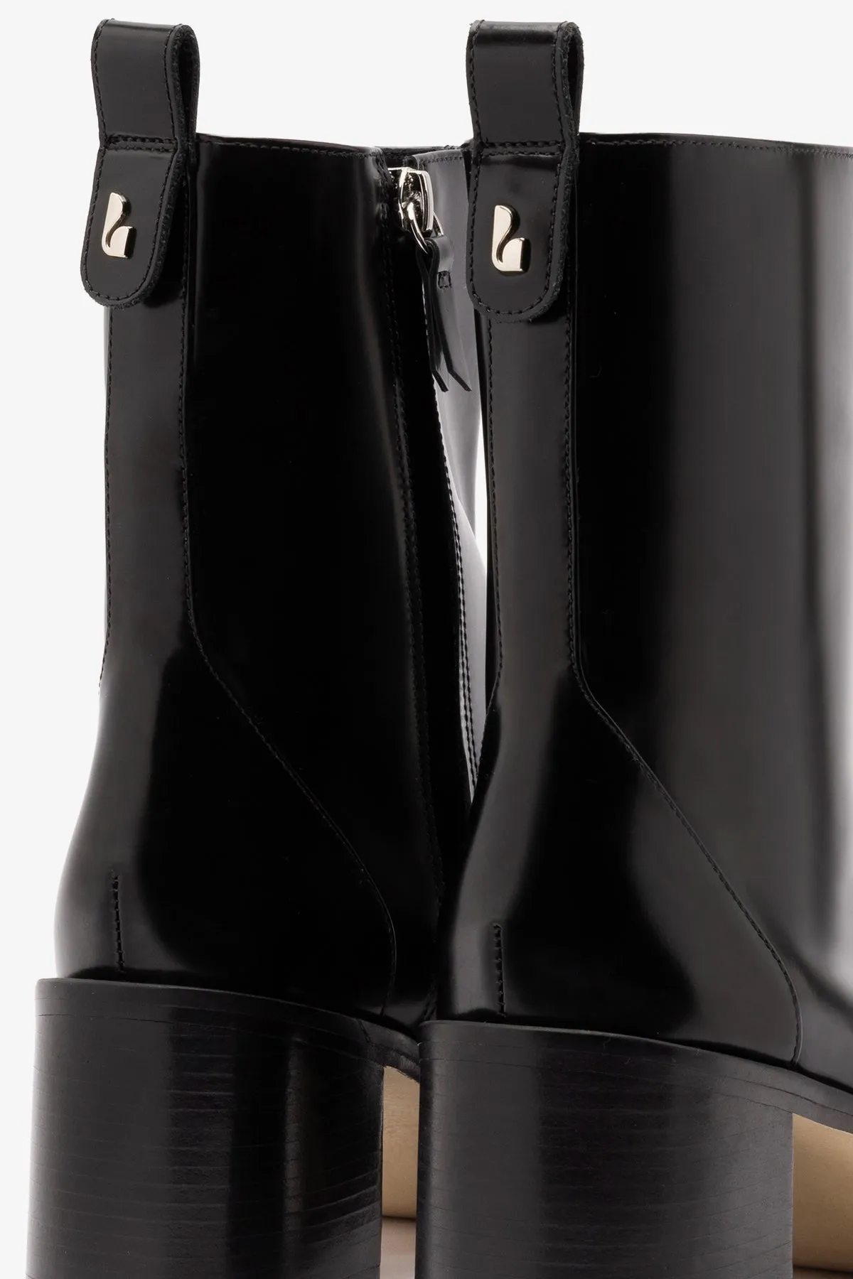 Mini Ricky Boot In Black Box Leather sold by Larroude product image thumbnail 4