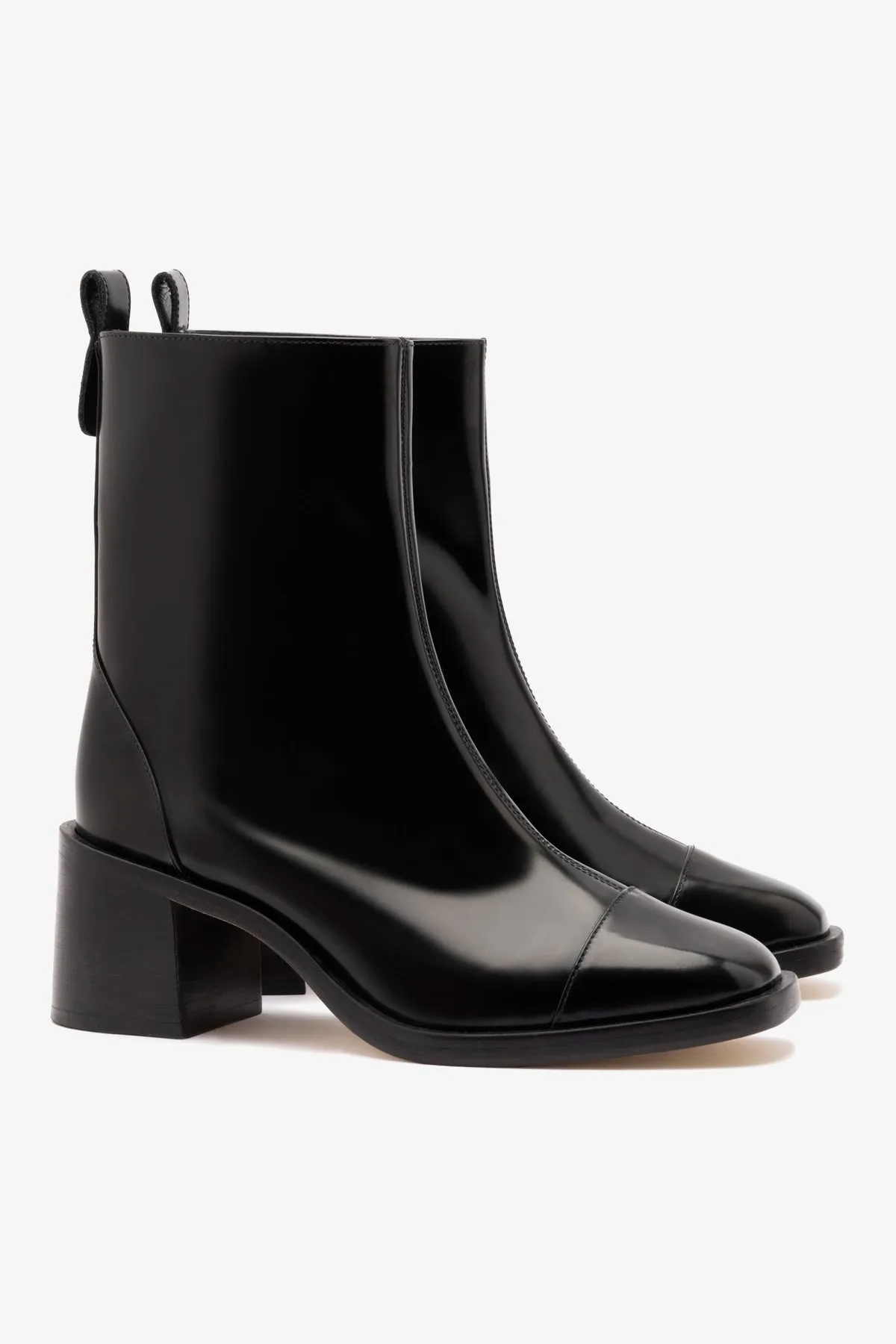 Mini Ricky Boot In Black Box Leather sold by Larroude product image thumbnail 2