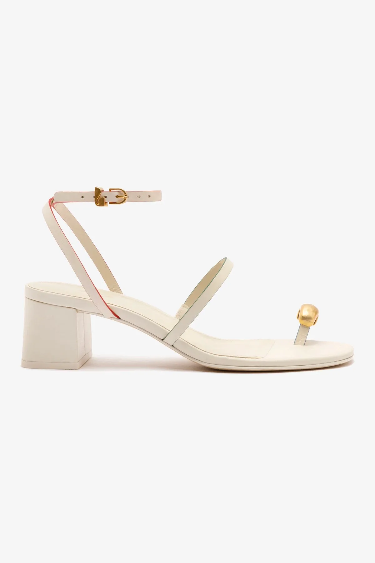 Biarritz Block In Ivory Leather sold by Larroude