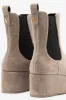 Dani Chelsea Flatform Boot In Rhino Suede sold by Larroude