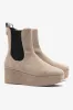 Dani Chelsea Flatform Boot In Rhino Suede sold by Larroude