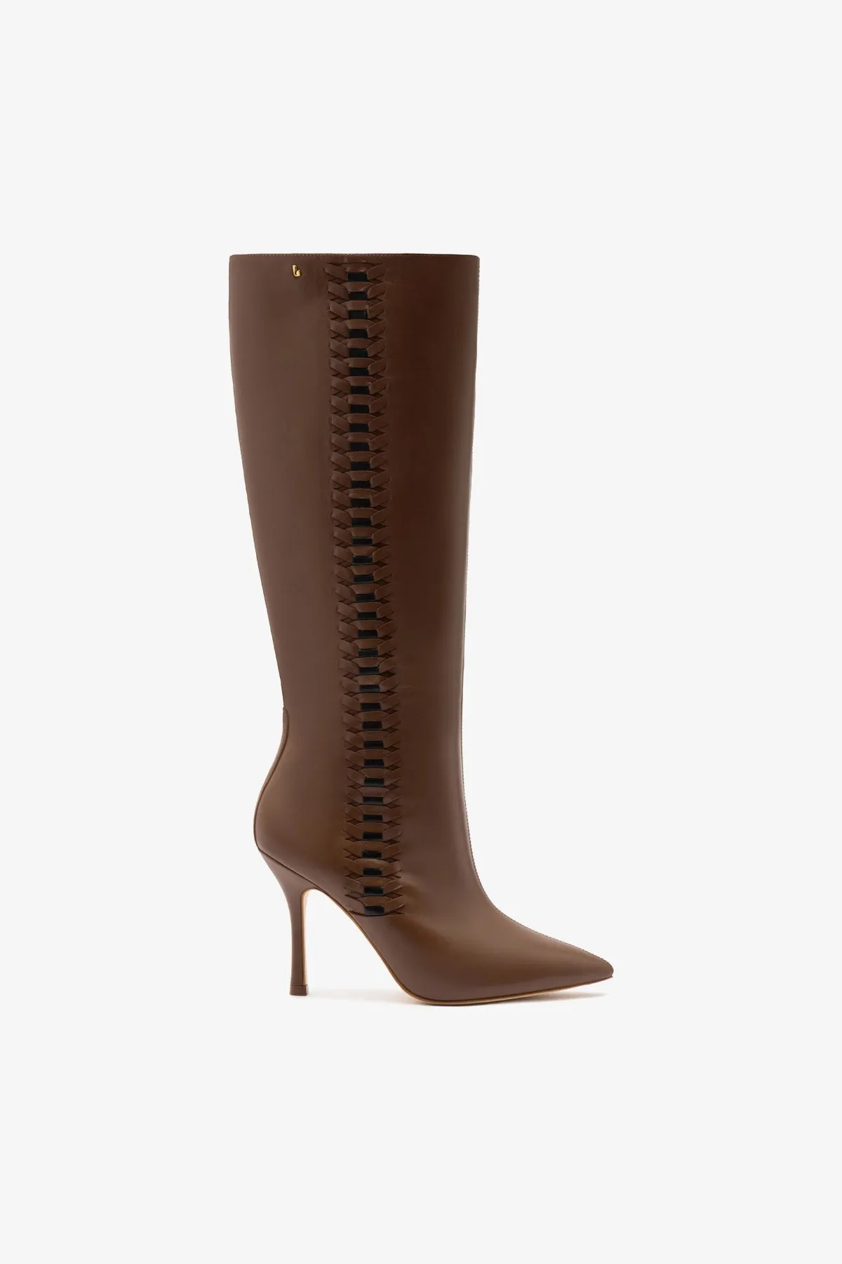 Kate Boot In Burnt Umber Leather sold by Larroude