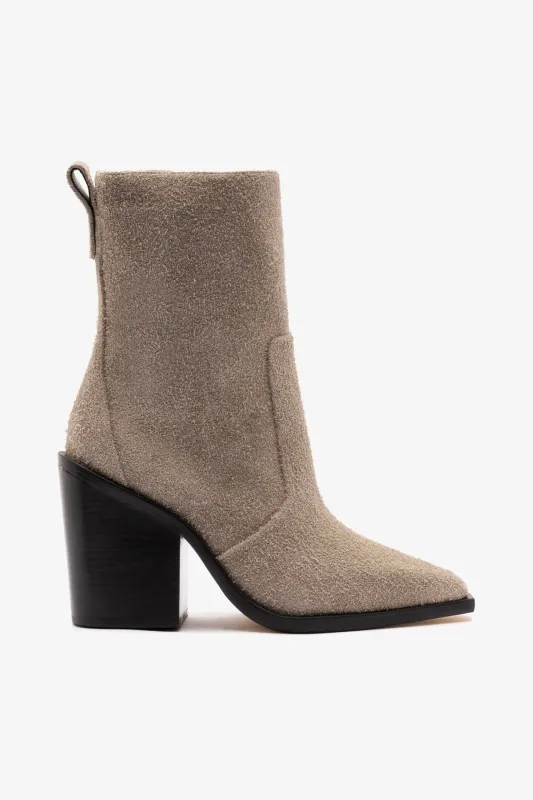 James Bootie In Rhino Suede sold by Larroude
