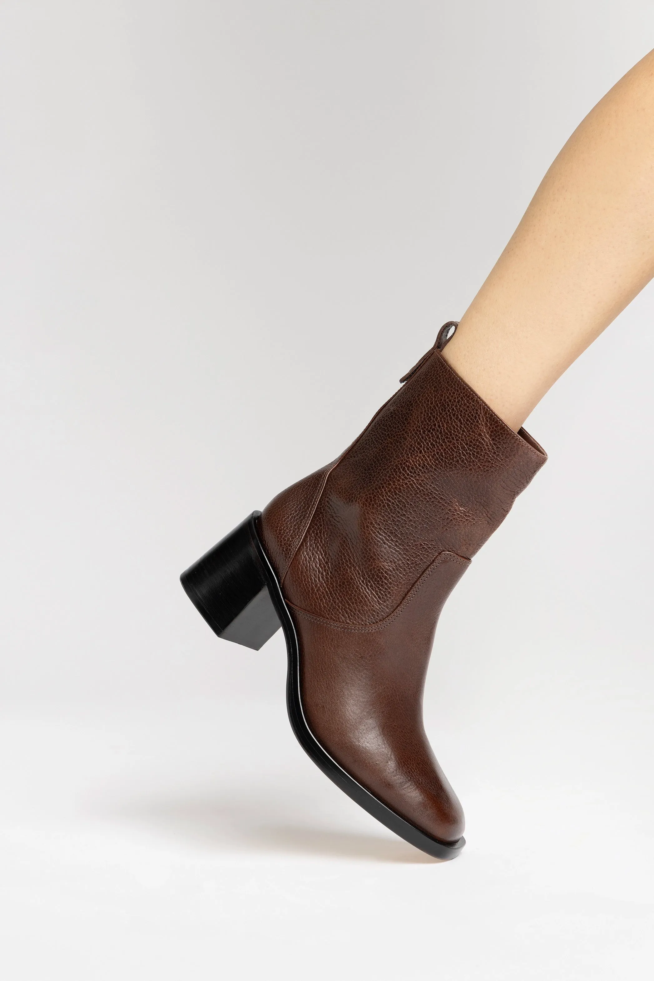 Mini Ricky Boot In Brown Leather sold by Larroude product image thumbnail 2
