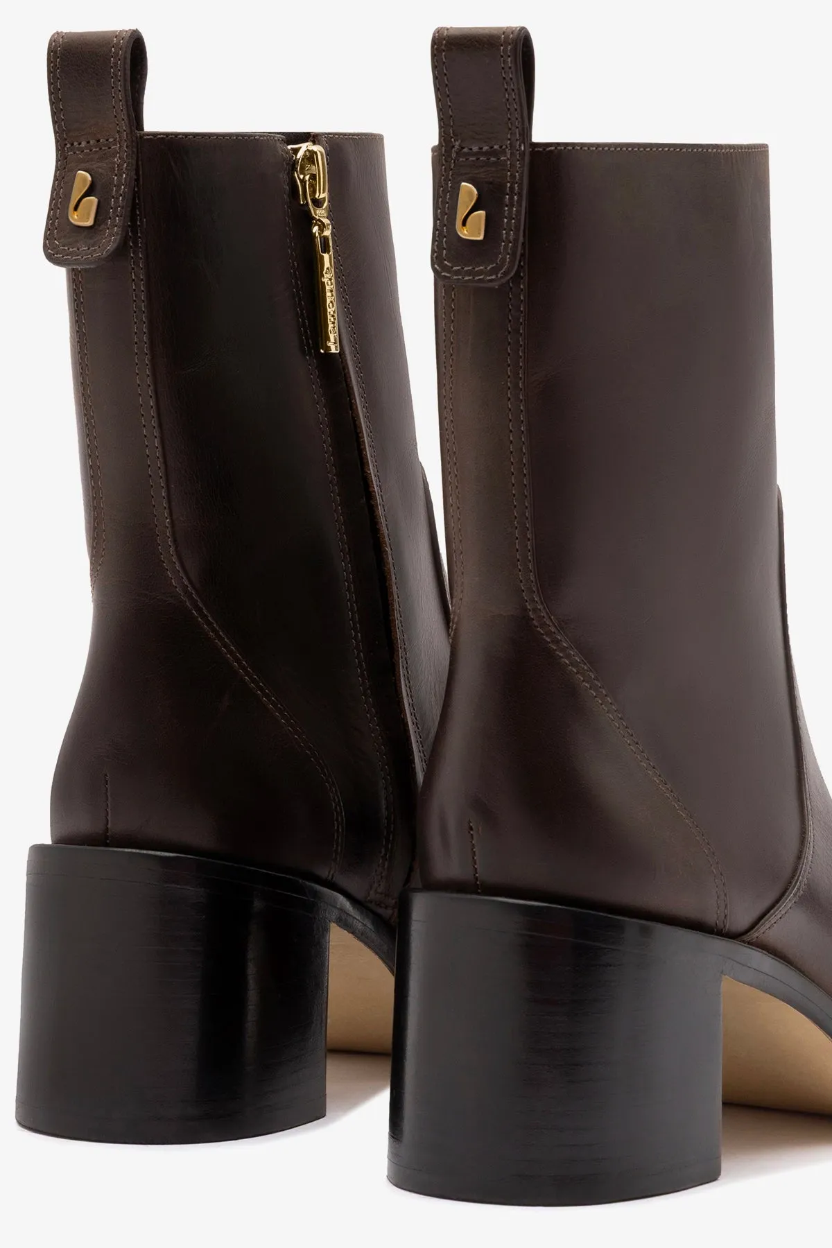 Mini Ricky Boot In Brown Leather sold by Larroude product image thumbnail 4