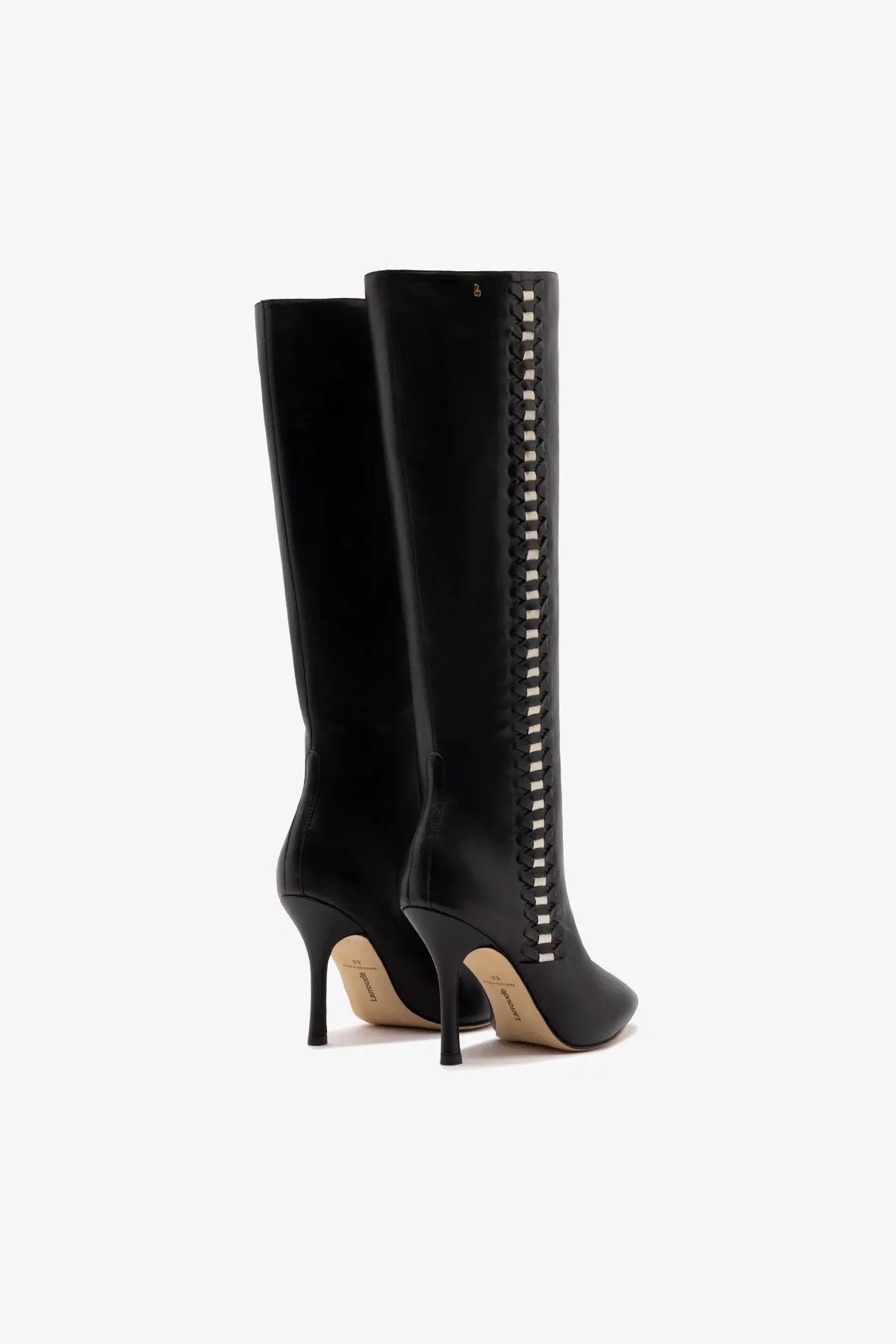 Kate Boot In Black Leather sold by Larroude product image thumbnail 3