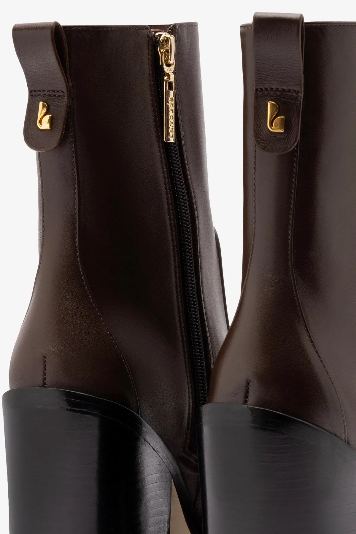 James Bootie In Brown Leather sold by Larroude product image thumbnail 4