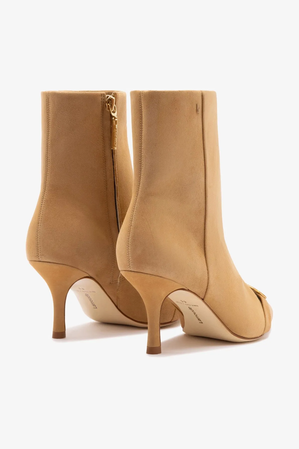Mini Kate Boot In Peanut Suede and Daisy Accent sold by Larroude product image thumbnail 3